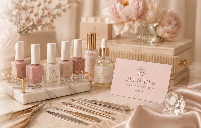 Uli Nails products and manicure tools