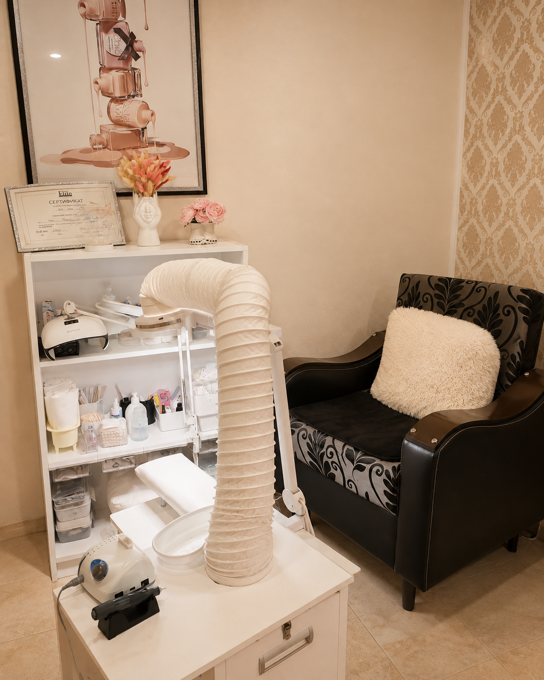 Comfortable Uli Nails work area